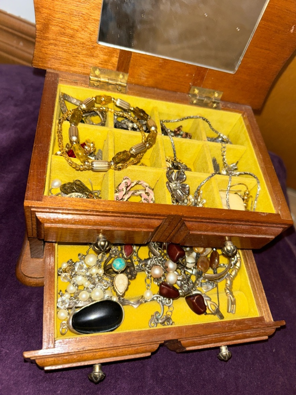 Vintage jewelry in box